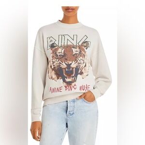 Anine Bing Tiger Graphic Sweatshirt - SIZE SMALL